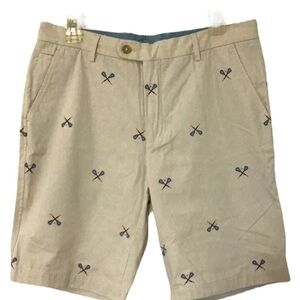 J. McLaughlin embroidered khaki shorts